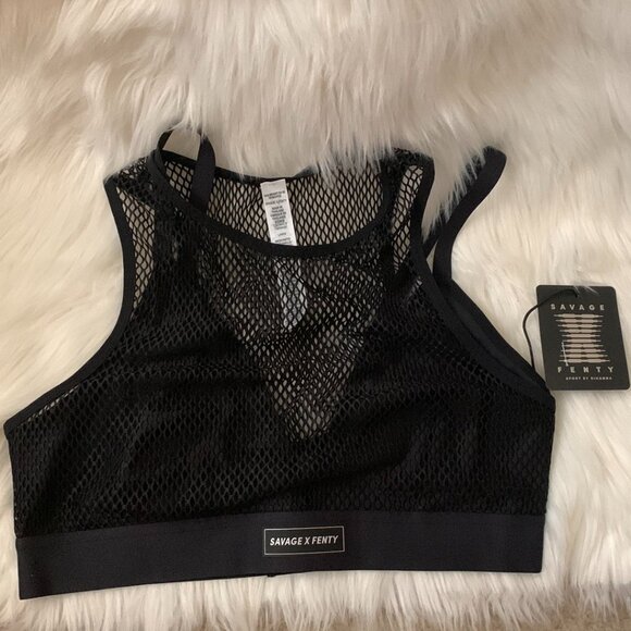 SAVAGE X FENTY Low-Impact Sports Bras Set of 2 in Black Caviar Sz LARGE - Picture 2 of 7